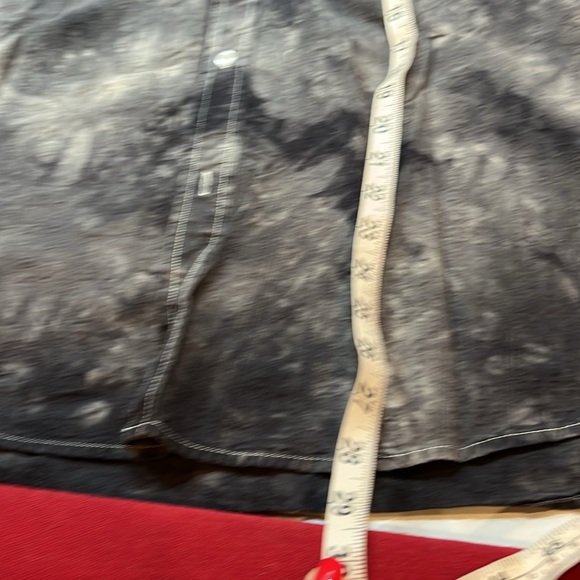 Eighty Eight Apparel black gray CROSS GOTH button up Shirt Men Bleach Dye Y2k XL - Picture 8 of 13